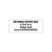 For Mobile Deposit Only Banking App Check Deposit セルフインキングスタンプ (デザイン)