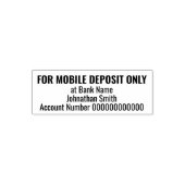 For Mobile Deposit Only (Bold) Bank Name Account セルフインキングスタンプ (デザイン)
