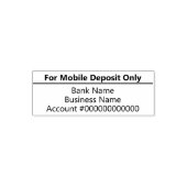 For Mobile Deposit Only Business Account Bank App セルフインキングスタンプ (デザイン)