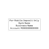 For Mobile Deposit Only Business Bank Name Account セルフインキングスタンプ (デザイン)