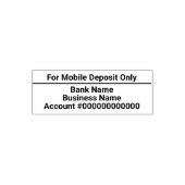 For Mobile Deposit Only Business Banking App セルフインキングスタンプ (デザイン)