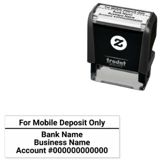 For Mobile Deposit Only Business Banking App セルフインキングスタンプ
