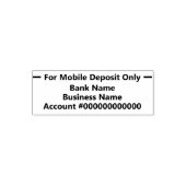 For Mobile Deposit Only Business Banking App セルフインキングスタンプ (デザイン)