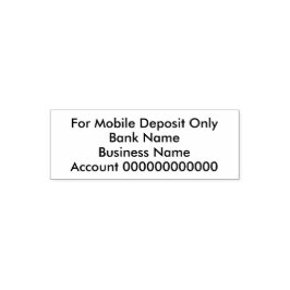 For Mobile Deposit Only Business for Banking App セルフインキングスタンプ
