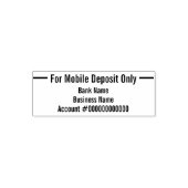 For Mobile Deposit Only Business Name Banking App セルフインキングスタンプ (デザイン)