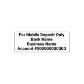 For Mobile Deposit Only Business Name For Bank App セルフインキングスタンプ (デザイン)