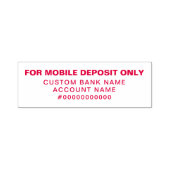 For Mobile Deposit Only Check保証カスタム セルフインキングスタンプ (デザイン)