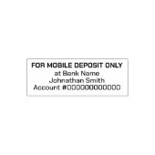For Mobile Deposit Only Check Deposit Bank App セルフインキングスタンプ (デザイン)