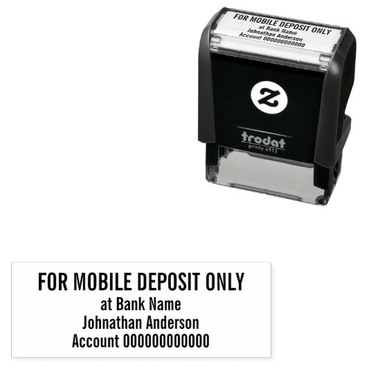 For Mobile Deposit Only Check Endorsement Bank App セルフインキングスタンプ (インサイチュ)