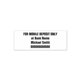 For Mobile Deposit Only Customer Name Bank Account セルフインキングスタンプ