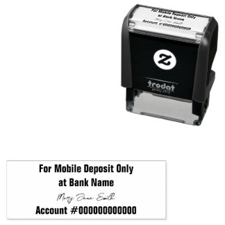 For Mobile Deposit Only Customer "Signature" Bank セルフインキングスタンプ