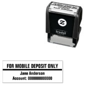 For Mobile Deposit Only Name銀行口座番号 セルフインキングスタンプ (インサイチュ)