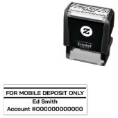 For Mobile Deposit Only Name銀行口座番号 セルフインキングスタンプ (インサイチュ)
