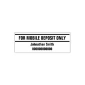 For Mobile Deposit Only Name Bank Account Number セルフインキングスタンプ (デザイン)