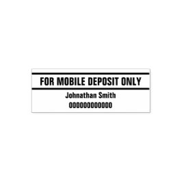 For Mobile Deposit Only Name Bank Account Number セルフインキングスタンプ