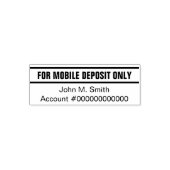 For Mobile Deposit Only Name Bank Account Number セルフインキングスタンプ (デザイン)