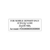 For Mobile Deposit Only Script Signature Bank Acct セルフインキングスタンプ (デザイン)