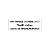 For Mobile Deposit Only Script Signature Bank Acct セルフインキングスタンプ (デザイン)
