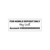 For Mobile Deposit Only Script Signature Bank Acct セルフインキングスタンプ (デザイン)