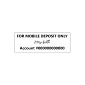 For Mobile Deposit Only Script Signature Name Bank セルフインキングスタンプ (デザイン)