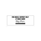 For Mobile Deposit Only "Signature" Bank Name Acct セルフインキングスタンプ (デザイン)