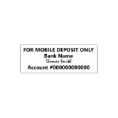 For Mobile Deposit Only "Signature" Bank Name Acct セルフインキングスタンプ (デザイン)