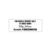 For Mobile Deposit Only Signature Bank Name Acct# セルフインキングスタンプ (デザイン)