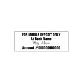 For Mobile Deposit Only Signature Name Bank Acct. セルフインキングスタンプ (デザイン)