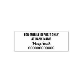 For Mobile Deposit Only "Signature" Name Template セルフインキングスタンプ