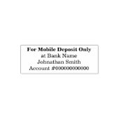For Mobile Deposit Only Your Name Bank Account No. セルフインキングスタンプ (デザイン)