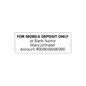 For Mobile Deposit Only Your Name Bank App Deposit セルフインキングスタンプ (デザイン)