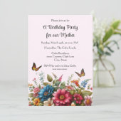 For Motherハッピーバースデーパーティの招待状 招待状 (スタンド正面)