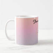 For Mum Pink Floral Gold Heart Mother's day コーヒーマグカップ (左)