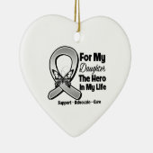 For My Hero My Daughter - Brain Cancer セラミックオーナメント (右)