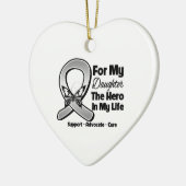 For My Hero My Daughter - Brain Cancer セラミックオーナメント (左)