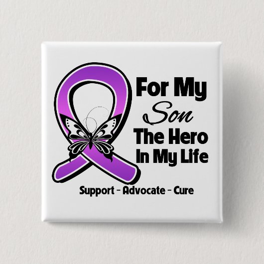 For My Hero My Son - Purple Ribbon認識度 缶バッジ (正面)