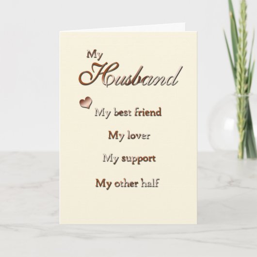 For My Huband (anniversary) カード (正面)