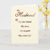 For My Huband (anniversary) カード (黄色い花)