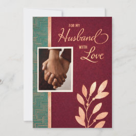 For My Husband With Love | Elegant Burgundy Gift シーズンカード