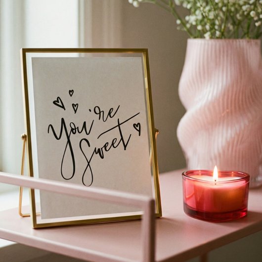 For My Love Black モダンWrithl Valentine Art ポスター