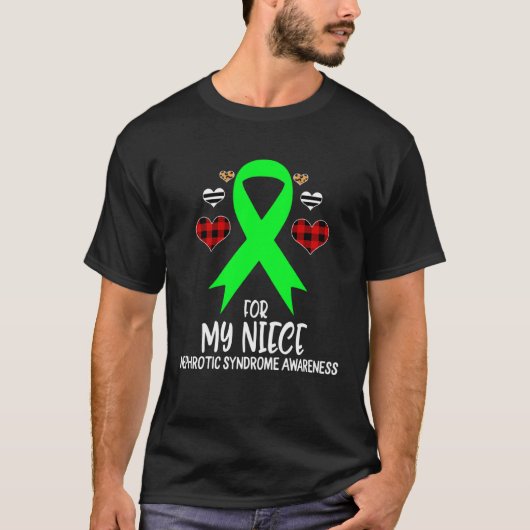 For My Niece Nephrotic Syndrome Awareness Ribbon B Tシャツ (正面)