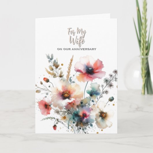 For My Wife Anniversary Greeting Card サンキューカード (正面)