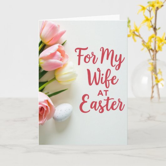 For My Wife At Easter Card カード (黄色い花)