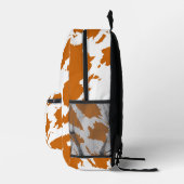 For Nature Lovers – Autumn Orange Abstract Design  プリントバックパック (右)