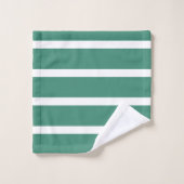 For Nature Lovers – Green & White Striped  バスタオルセット (ウォッシュタオル)