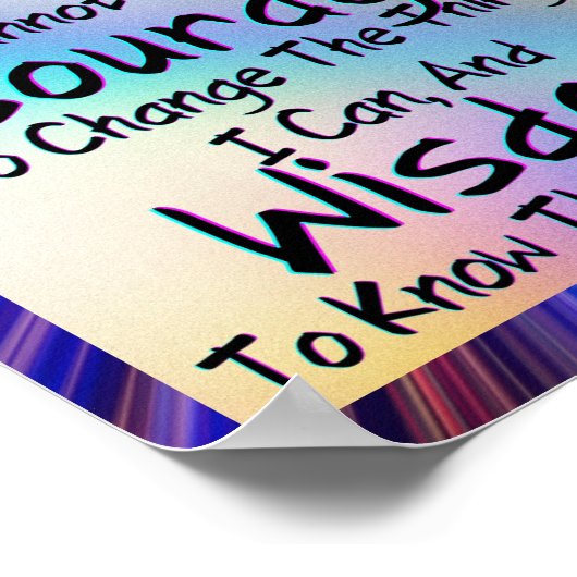 For Peace in your宇宙楽しむザ・セレニティ祈りの言葉 ポスター (角)