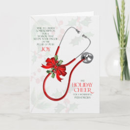 for Pediatrician Stethoscope Joy and Cheer シーズンカード