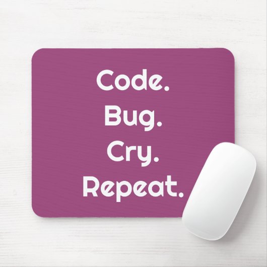 For Programmers – Code. Bug. Cry. Repeat Mouse Pad マウスパッド (マウス)