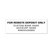 For Remote Deposit Only Check保証カスタム セルフインキングスタンプ (デザイン)