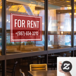 For Rent Apartment Signs - Reusable Window Cling ウィンドウサイン